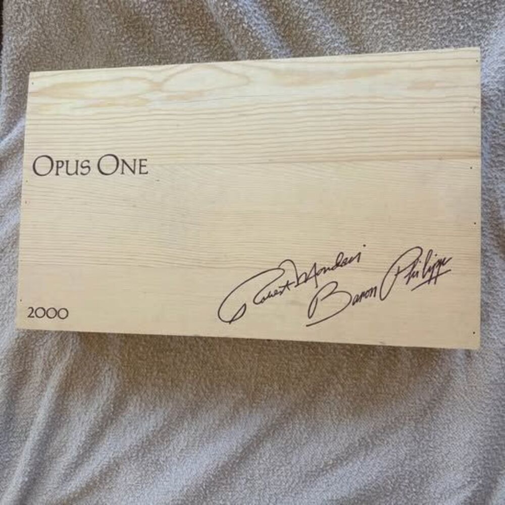 Opus One 2000 Signed Wooden Wine Box